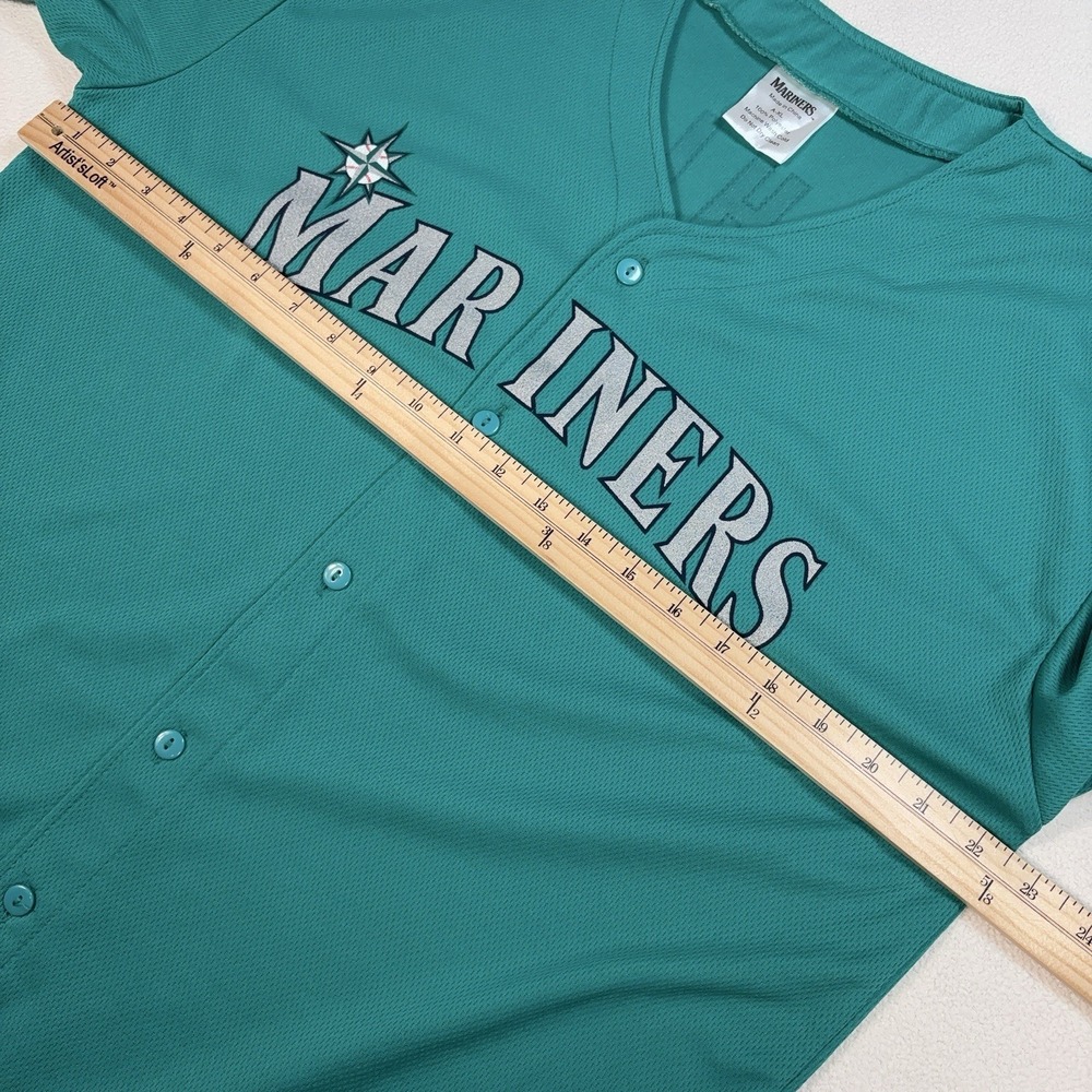 Seattle Mariners Ichiro Baseball Jersey Men's XL Teal 51 Lightweight‎ 2011 - Picture 9 of 13